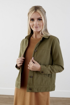 Rounded-Collar Jacket